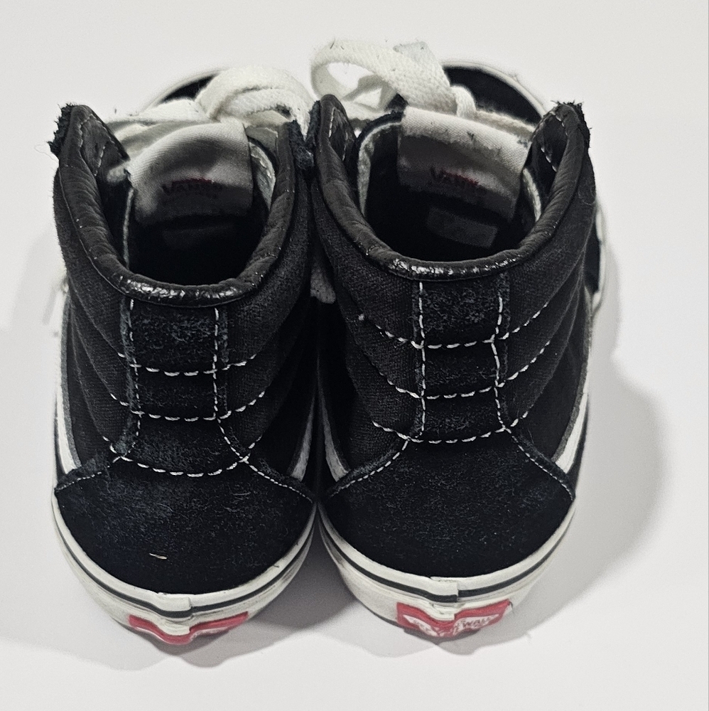 Vans High Top Black Suede Skater Little Kid Boy Girl Size 3 SK8-Hi - Picture 7 of 11